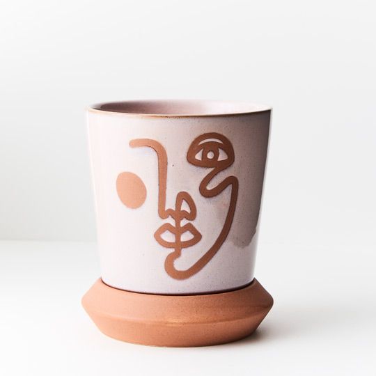 2 x Pot Nikita W of Saucer Terracotta (FI8860TC)