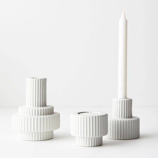 6 x Candle Holder Annix White (FI9025WH)