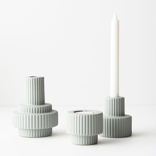 6 x Candle Holder Annix Light Grey (FI9025LGY)