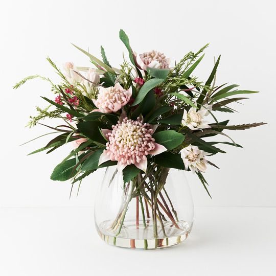 Waratah Mix in Vase Light Pink 48cmh (FI9011LP)