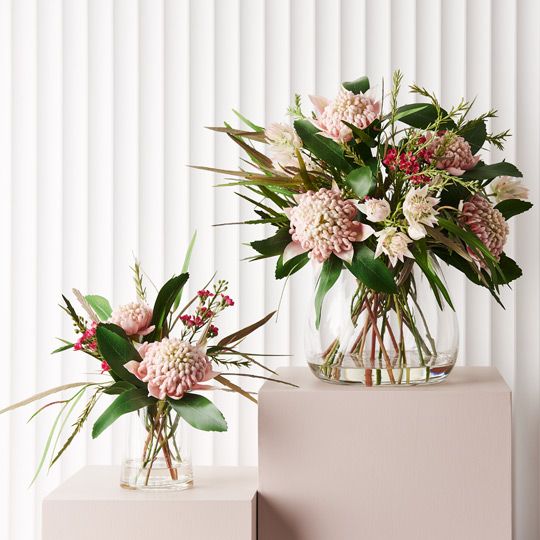 Waratah Mix in Vase Light Pink 48cmh (FI9011LP)