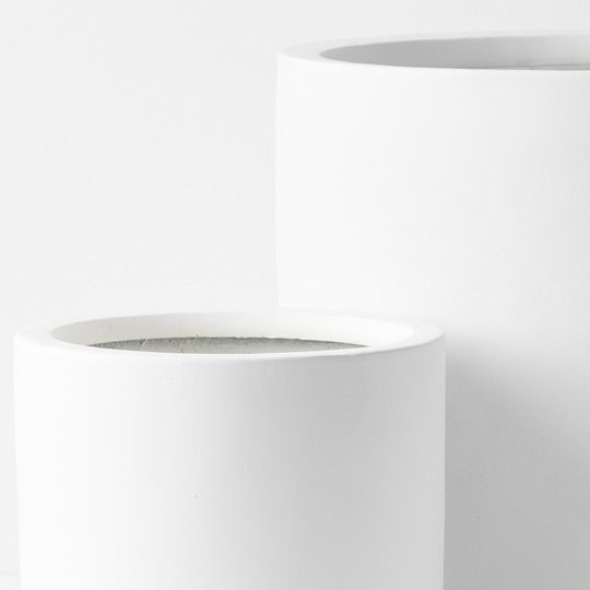 Pot Cylinder (Set of 3) White (FI9105WH)