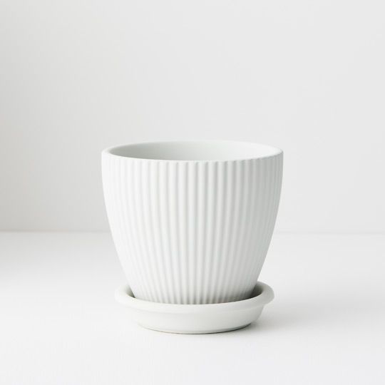 2 x Pot Johanna W of Saucer White (FI9142WH)