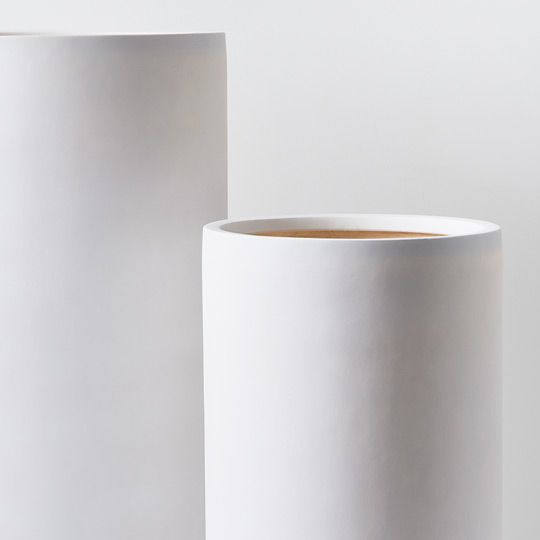 Pot Cylinder Tall (Set of 2) White (FI9225WH)