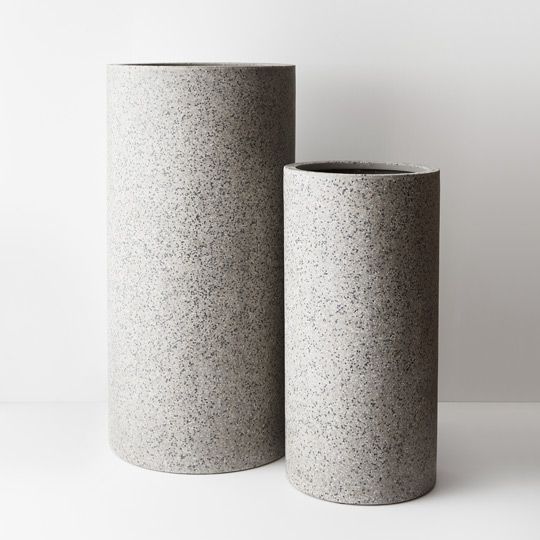 Pot Cenzo Cylinder Tall (Set of 2) Grey (FI9226GY)