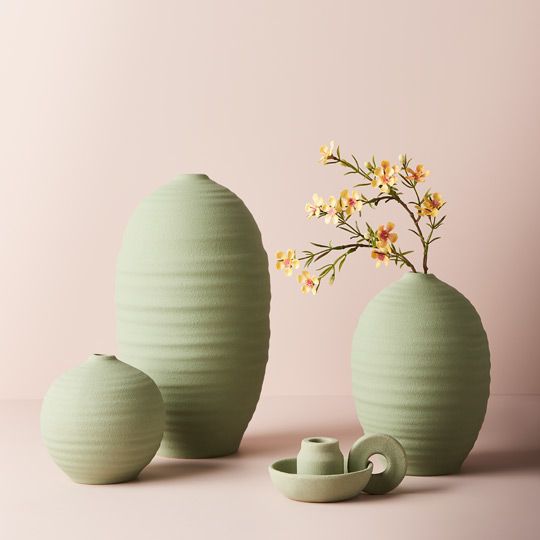 2 x Vase Nysa Green Tea (FI9242GT)