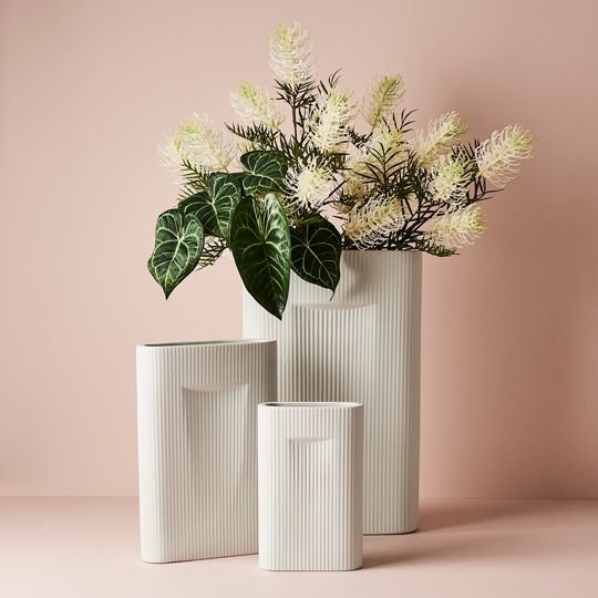 2 x Vase Sable White (FI9355WH)