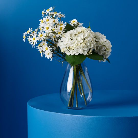 12 x Hydrangea Bouquet White 33cml (FI9436WH)