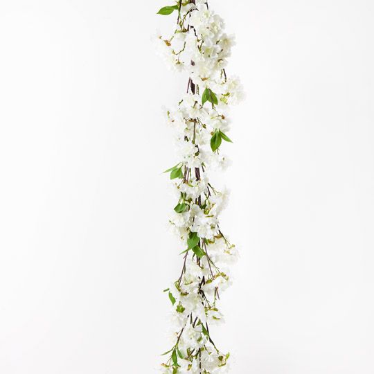 6 x Blossom Cherry Garland White 180cml (FI9445WH)