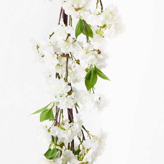 6 x Blossom Cherry Garland White 180cml (FI9445WH)