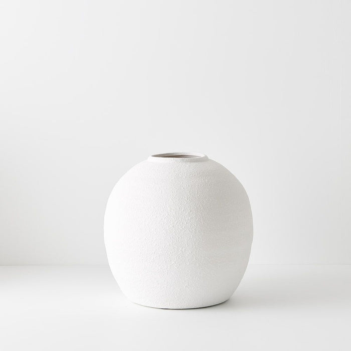 2 x Baila Pot - White, 28cmh x 29cmd