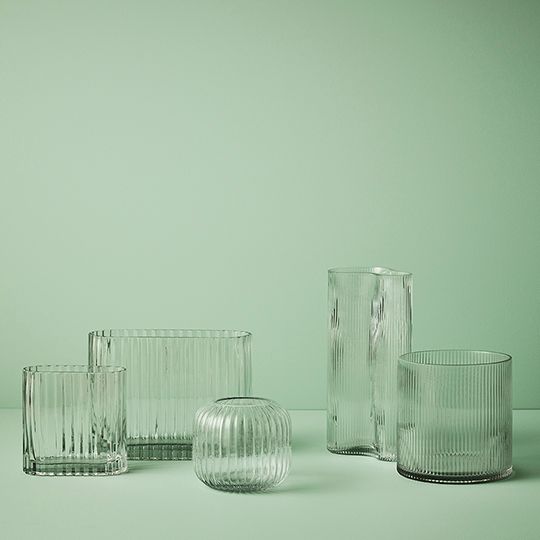 4 x Vase Ripple Cylinder Clear (FI9651CL)