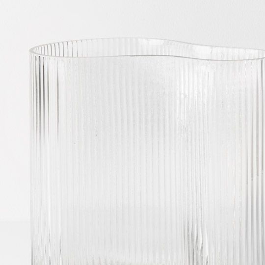 4 x Vase Ripple Curve Clear (FI9655CL)