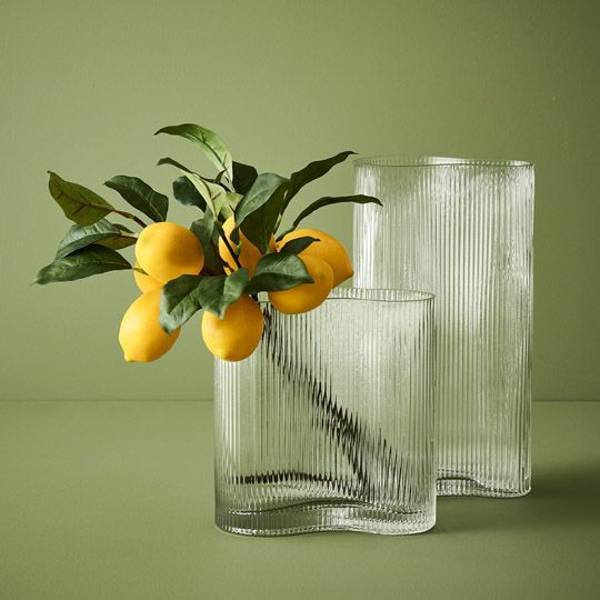 4 x Vase Ripple Curve Clear (FI9655CL)