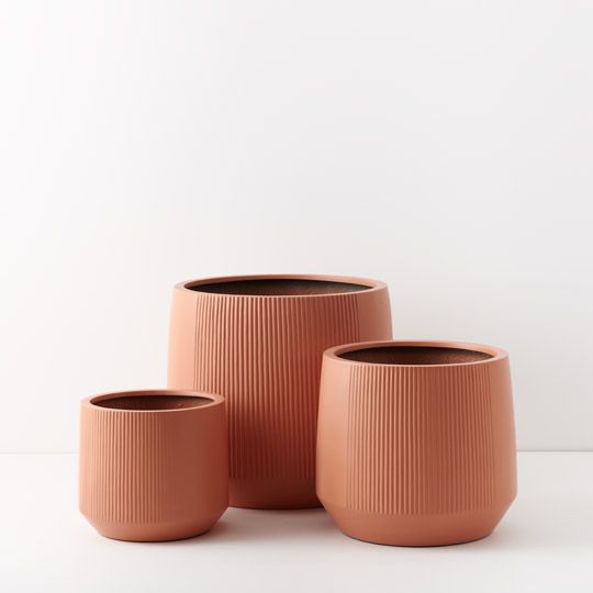 Pot Dune Kalo (Set of 3) Terracotta (FI9713TC)