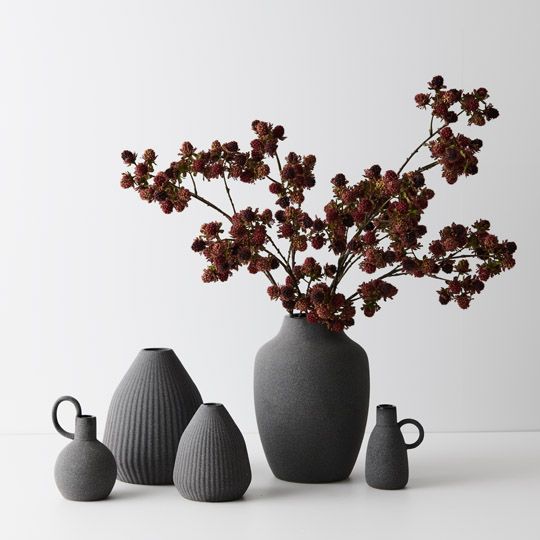 6 x Vase Pilu Black (FI10024BK)