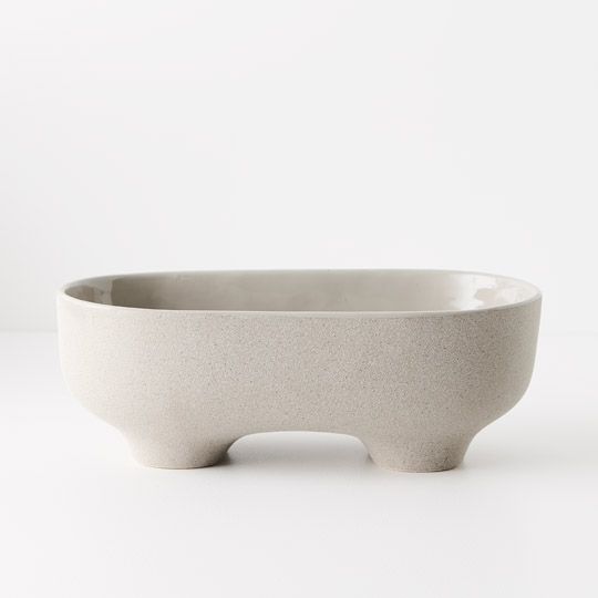 2 x Bowl Pilu Footed Grey (FI10030GY)