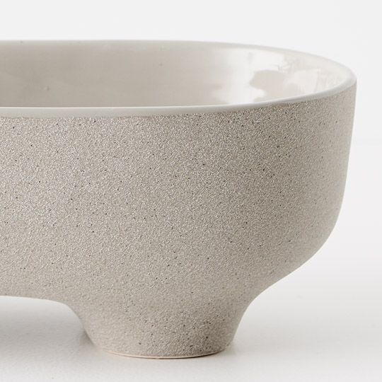 2 x Bowl Pilu Footed Grey (FI10030GY)