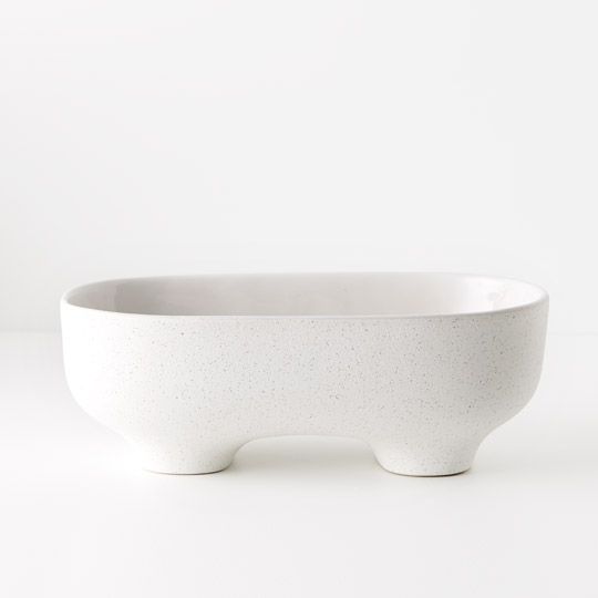 2 x Bowl Pilu Footed White (FI10030WH)