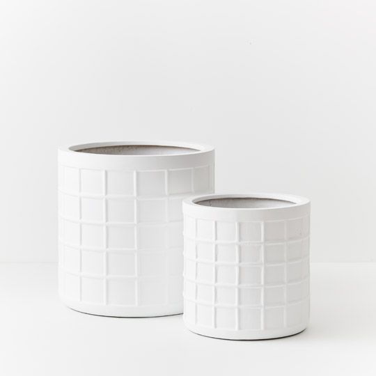 Pot Jardin (Set of 2) White (FI9956WH)