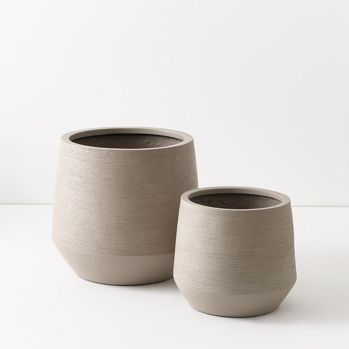 Pascali Pot (Set of 2) - Sand, 38cmh x 42cmd