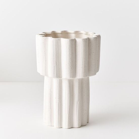 2 x Gustel Pot - White