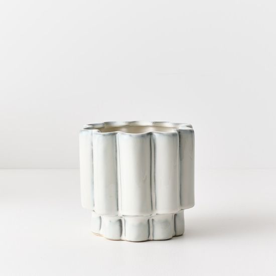 2 x Gustel Pot - Winter White