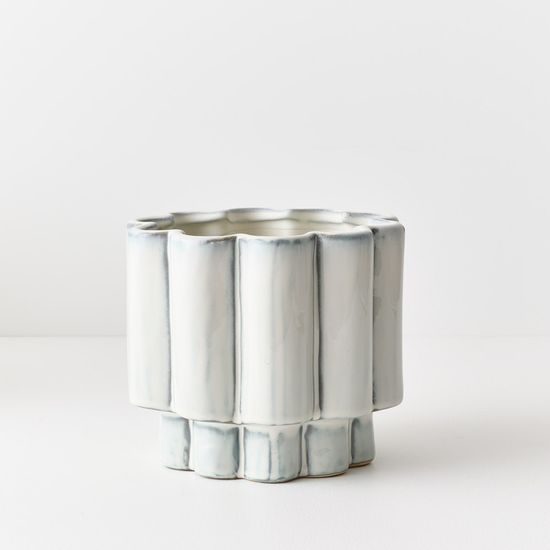 2 x Gustel Pot - Winter White
