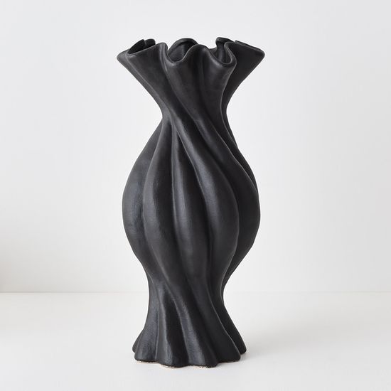 2 x Gustel Twist Vase - Black