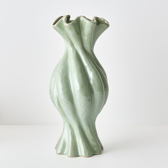 2 x Gustel Twist Vase - Pickle