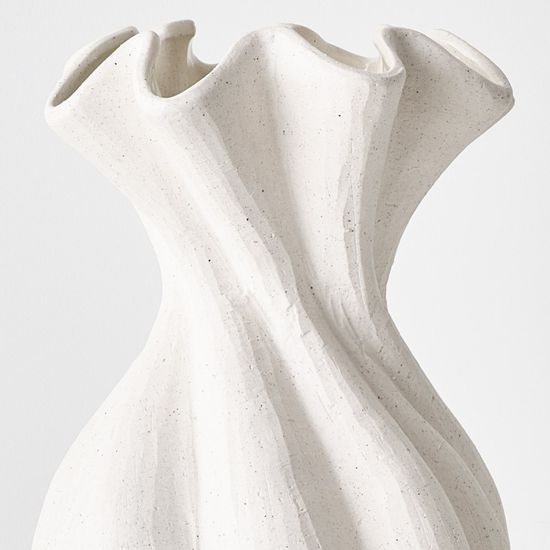 2 x Gustel Twist Vase - White