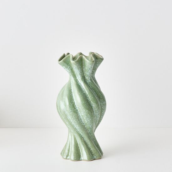 2 x Gustel Twist Vase - Pickle