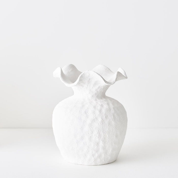 Namoli Vase - White, 24cmh x 19cmd