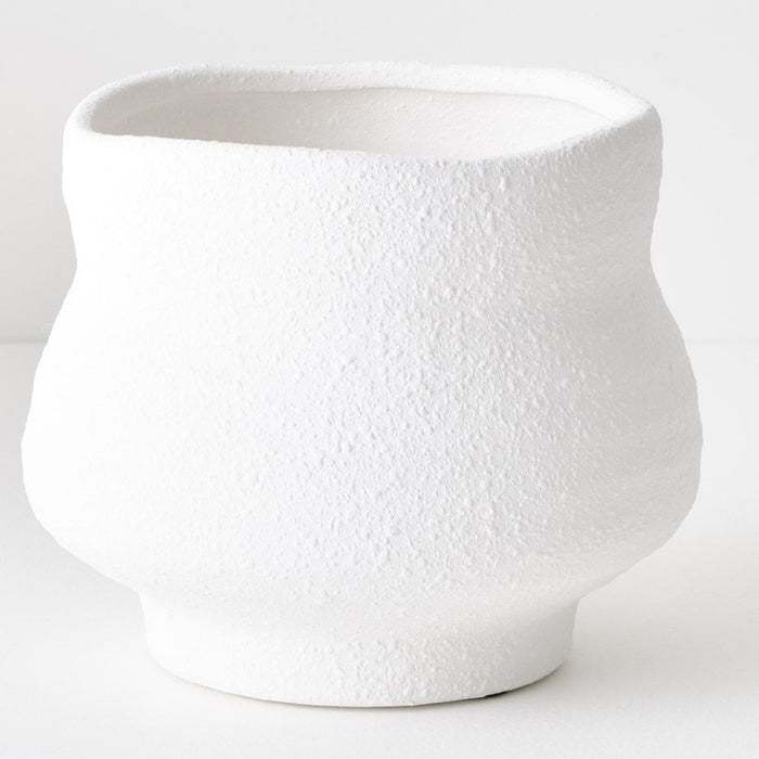 Landon Pot - White, 15cmh x 18cmd