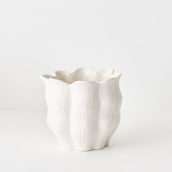 2 x Oliva Pot - White