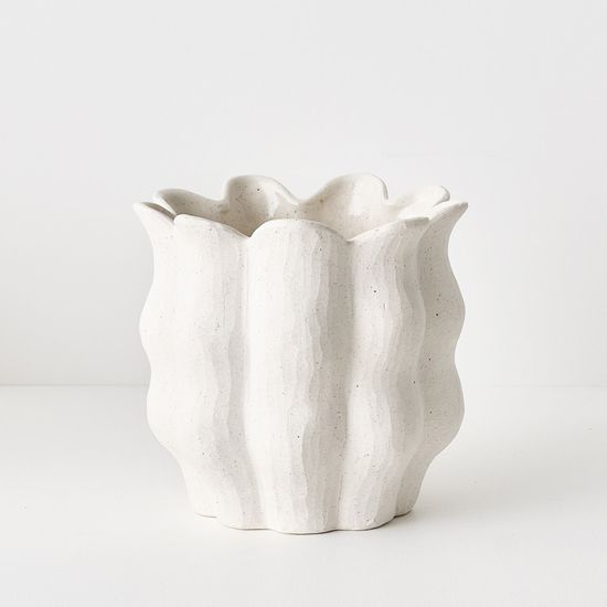 2 x Oliva Pot - White