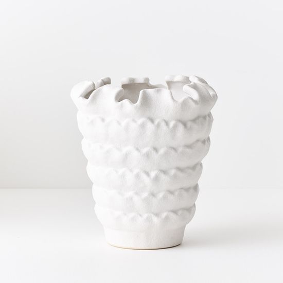 2 x Zenika Pot - White (FI10688WH)