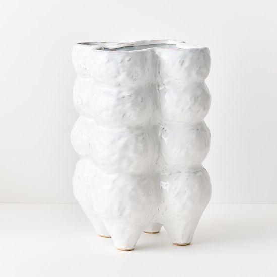 Jenna Vase - White