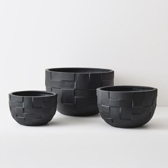 Pot Pamio (set/3) - Black