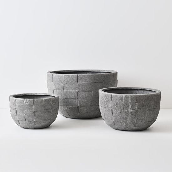 Pot Pamio (set/3) - Grey Sand