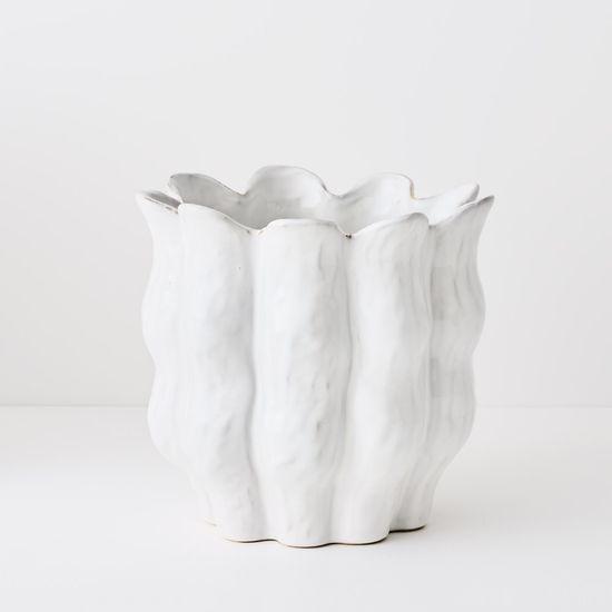 2 x Oliva Pot - Winter White