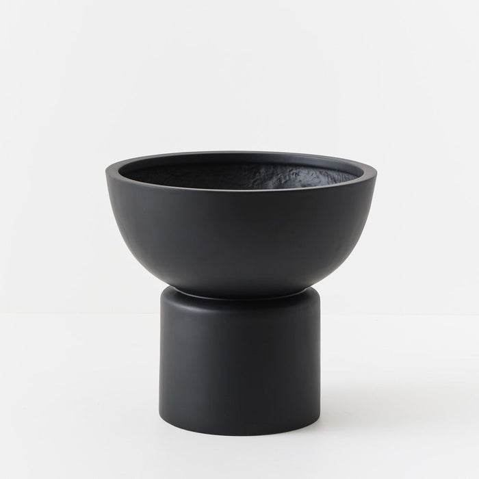 Foli Pot - Black, 45cmh x 50cmd