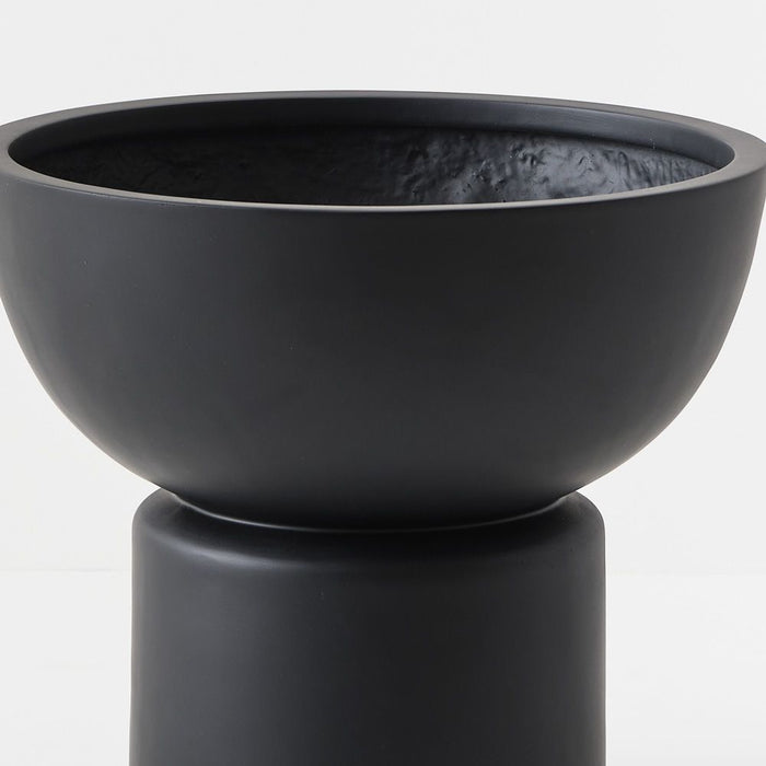 Foli Pot - Black, 45cmh x 50cmd
