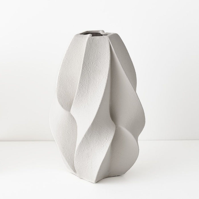 Amerigo Vase - Limestone, 20cmw x 35cmh