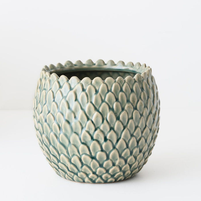 2 x Skalee Pot - Celadon, 18cmh x 21cmd