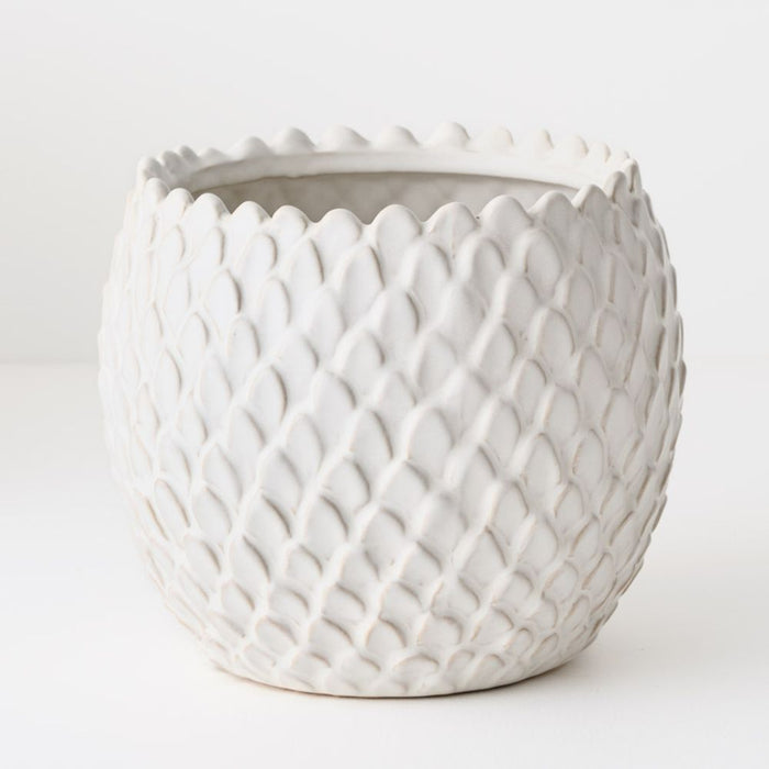 2 x Skalee Pot - White, 22cmh x 27cmd