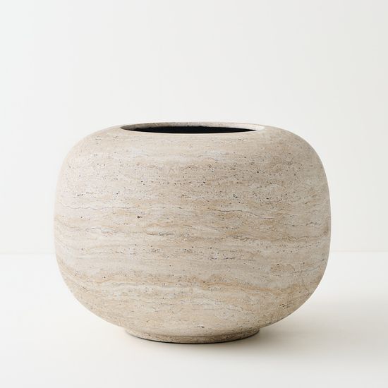 Pot Koro - Ivory Travertine