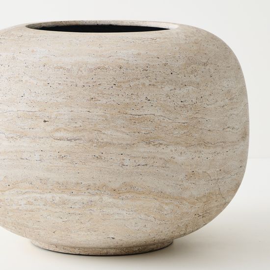 Pot Koro - Ivory Travertine