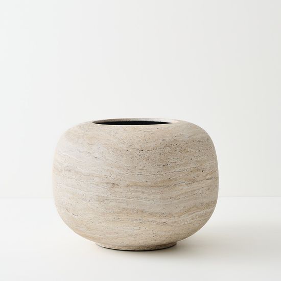 Pot Koro - Ivory Travertine