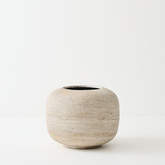 Pot Koro - Ivory Travertine